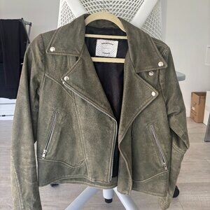 Understated Leather Moto Jacket